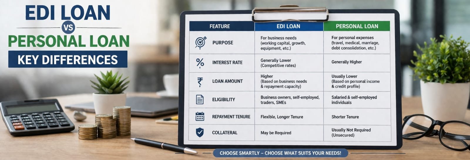 EDI Loan vs Personal Loan Key Differences
